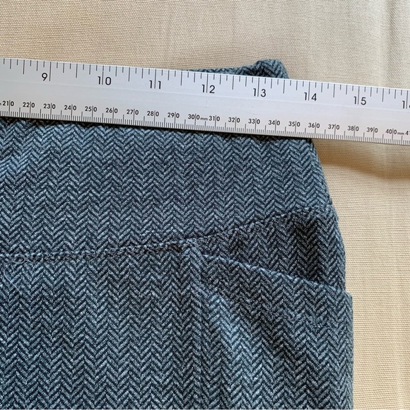 Soft Surroundings Gray Herringbone Leggings Womens S Pull-On Pockets 26" Inseam - Picture 8 of 13